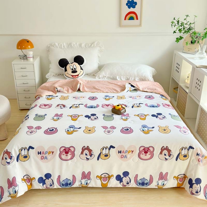 91家纺网 家纺一手货源 找家纺 赛琳 2026新款小清新大豆纤维豆豆被春秋被儿童夏凉被空调被 甜心