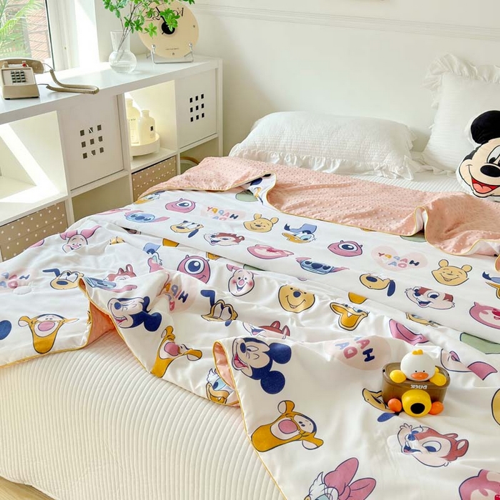 91家纺网 家纺一手货源 找家纺 赛琳 2026新款小清新大豆纤维豆豆被春秋被儿童夏凉被空调被 甜心