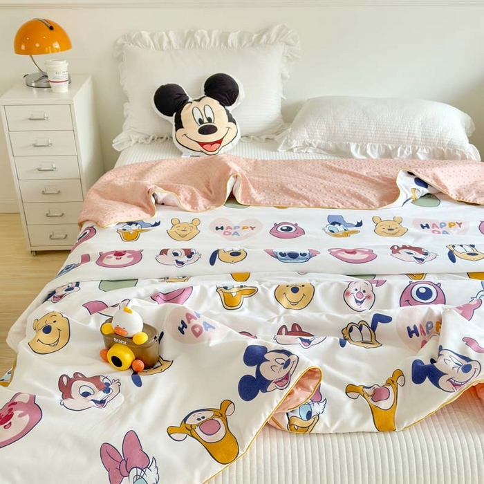 91家纺网 家纺一手货源 找家纺 赛琳 2026新款小清新大豆纤维豆豆被春秋被儿童夏凉被空调被 甜心