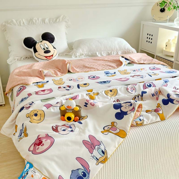 91家纺网 家纺一手货源 找家纺 赛琳 2026新款小清新大豆纤维豆豆被春秋被儿童夏凉被空调被 甜心