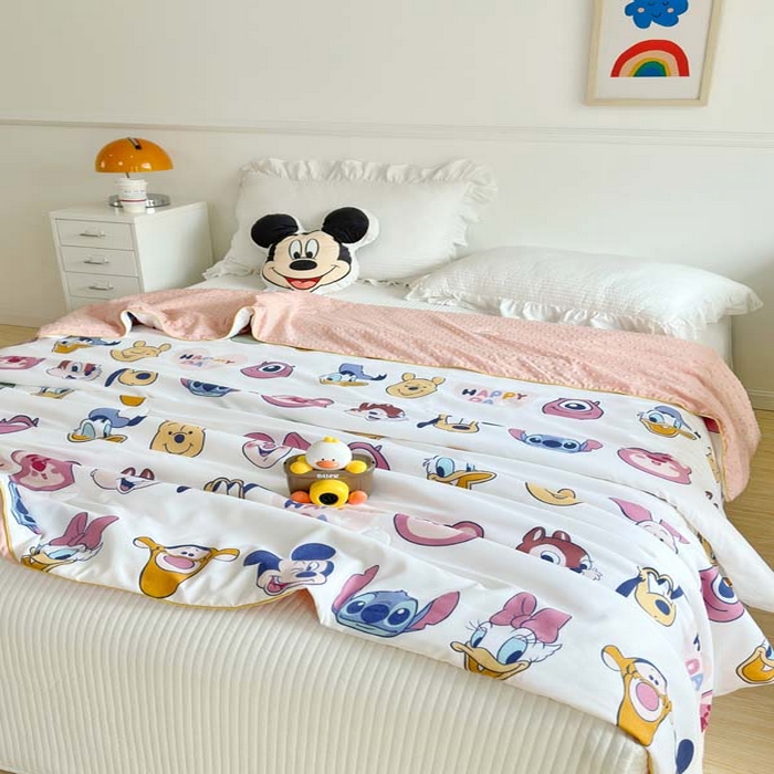 91家纺网 家纺一手货源 找家纺 赛琳 2026新款小清新大豆纤维豆豆被春秋被儿童夏凉被空调被 甜心