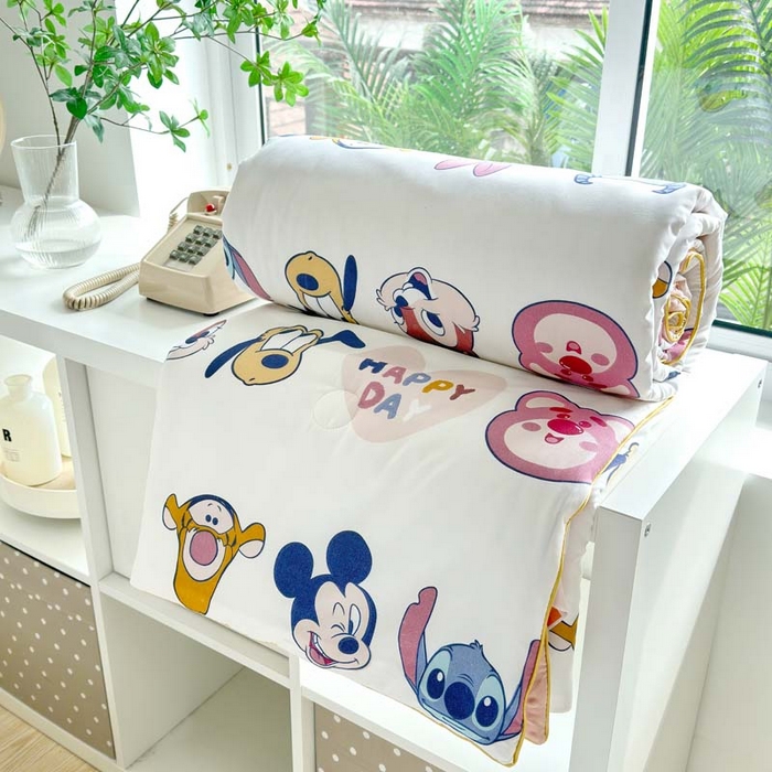 91家纺网 家纺一手货源 找家纺 赛琳 2026新款小清新大豆纤维豆豆被春秋被儿童夏凉被空调被 甜心