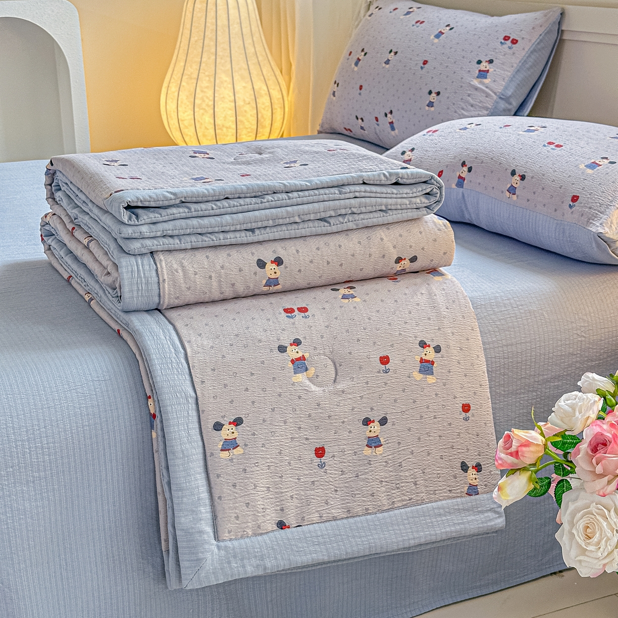 91家纺网 家纺一手货源 找家纺 （总）晓时候 2026新款皱皱纱大豆夏被夏凉被空调被