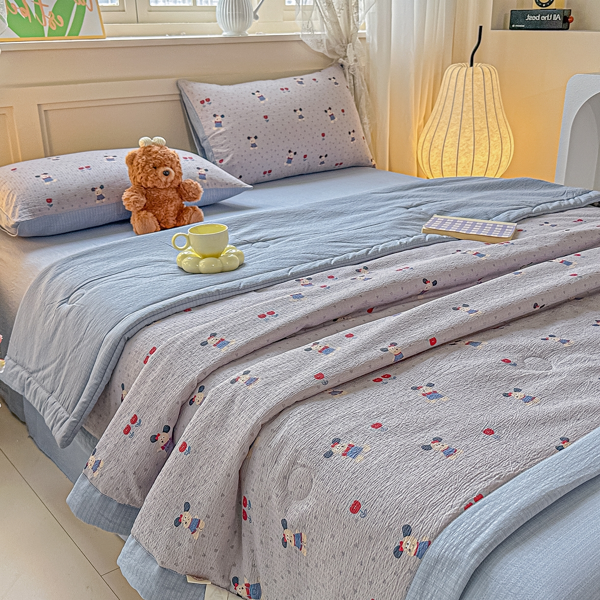 91家纺网 家纺一手货源 找家纺 （总）晓时候 2026新款皱皱纱大豆夏被夏凉被空调被