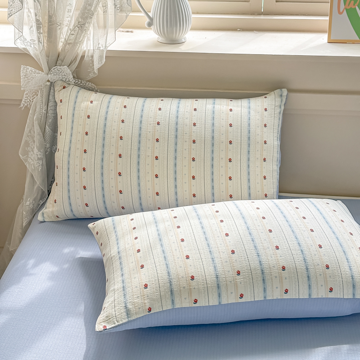 91家纺网 家纺一手货源 找家纺 晓时候 2026新款皱皱纱大豆夏被夏凉被空调被 美好时光