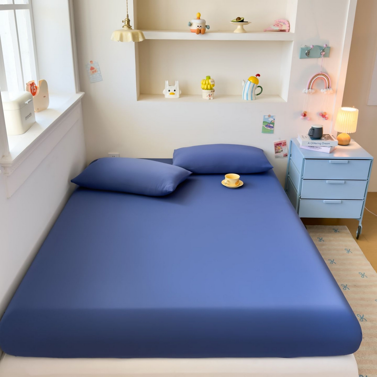 91家纺网 家纺一手货源 找家纺 （总）大吉 2026新款纯色锦氨系列单床笠