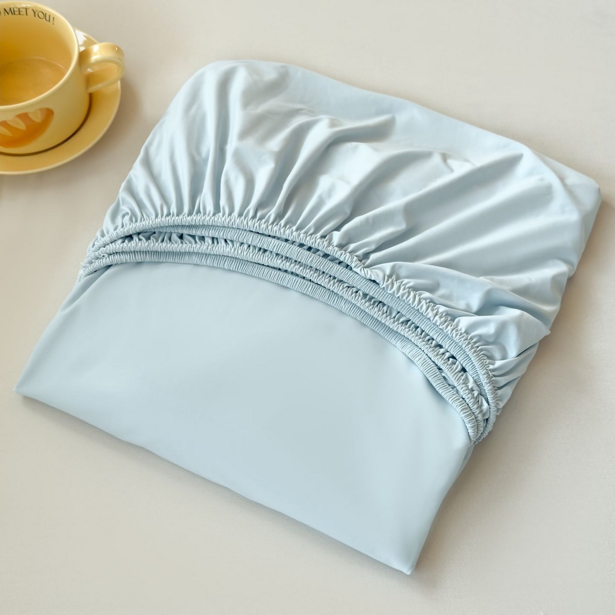 大吉 2026新款纯色锦氨系列单床笠 天空蓝