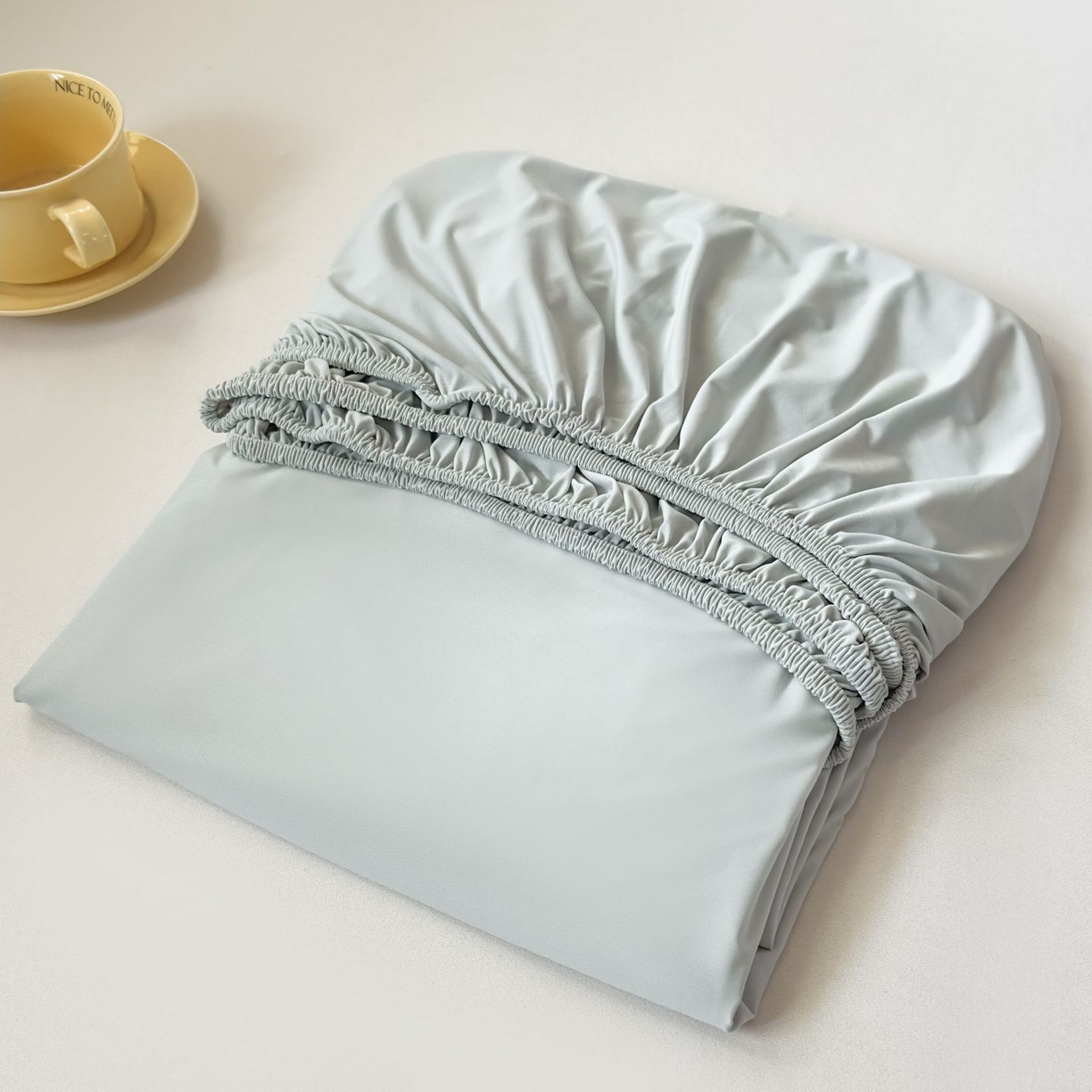 大吉 2026新款纯色锦氨系列单床笠 雪绒灰