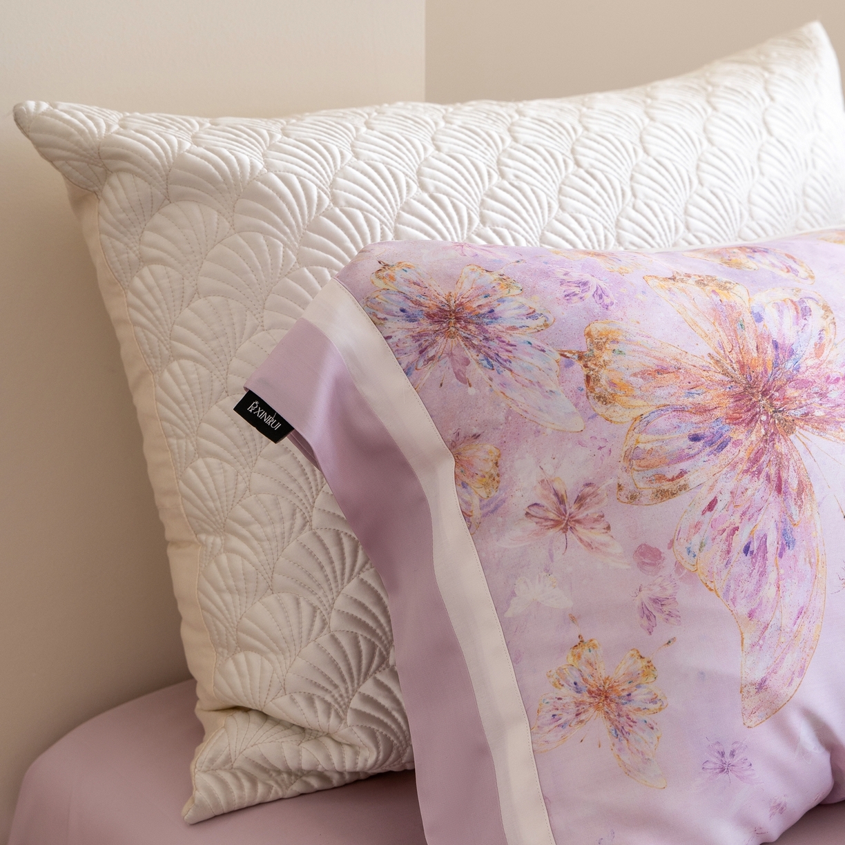 91家纺网 家纺一手货源 找家纺 馨蕊家居 2026春夏新品高奢简约活性数码印花系列-织锦 织锦-蔷薇粉