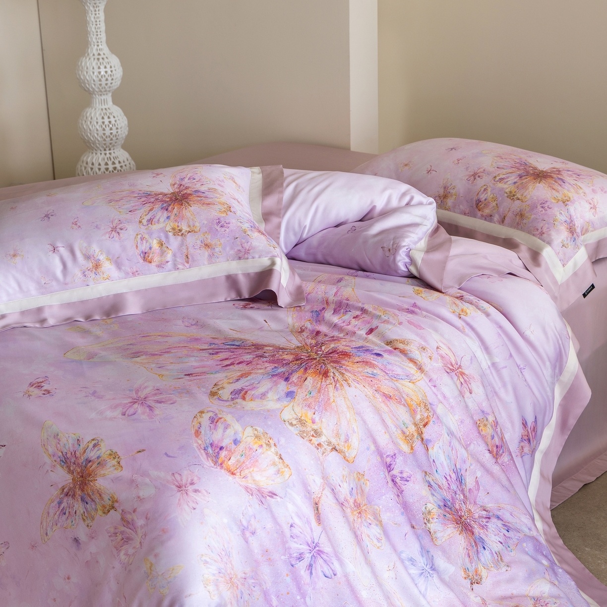 馨蕊家居 2026春夏新品高奢简约活性数码印花系列-织锦 织锦-蔷薇粉