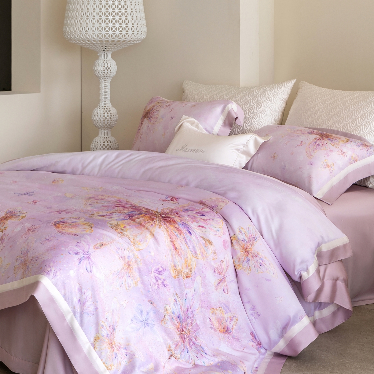 91家纺网 家纺一手货源 找家纺 馨蕊家居 2026春夏新品高奢简约活性数码印花系列-织锦 织锦-蔷薇粉