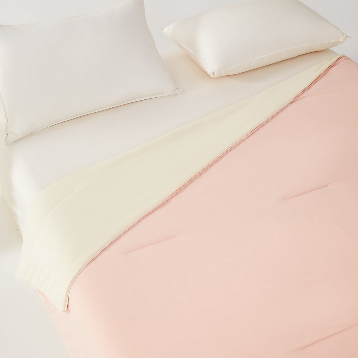 91家纺网 家纺一手货源 找家纺 大吉 2026新款纯色锦氨系列夏被被子被芯 粉+奶白