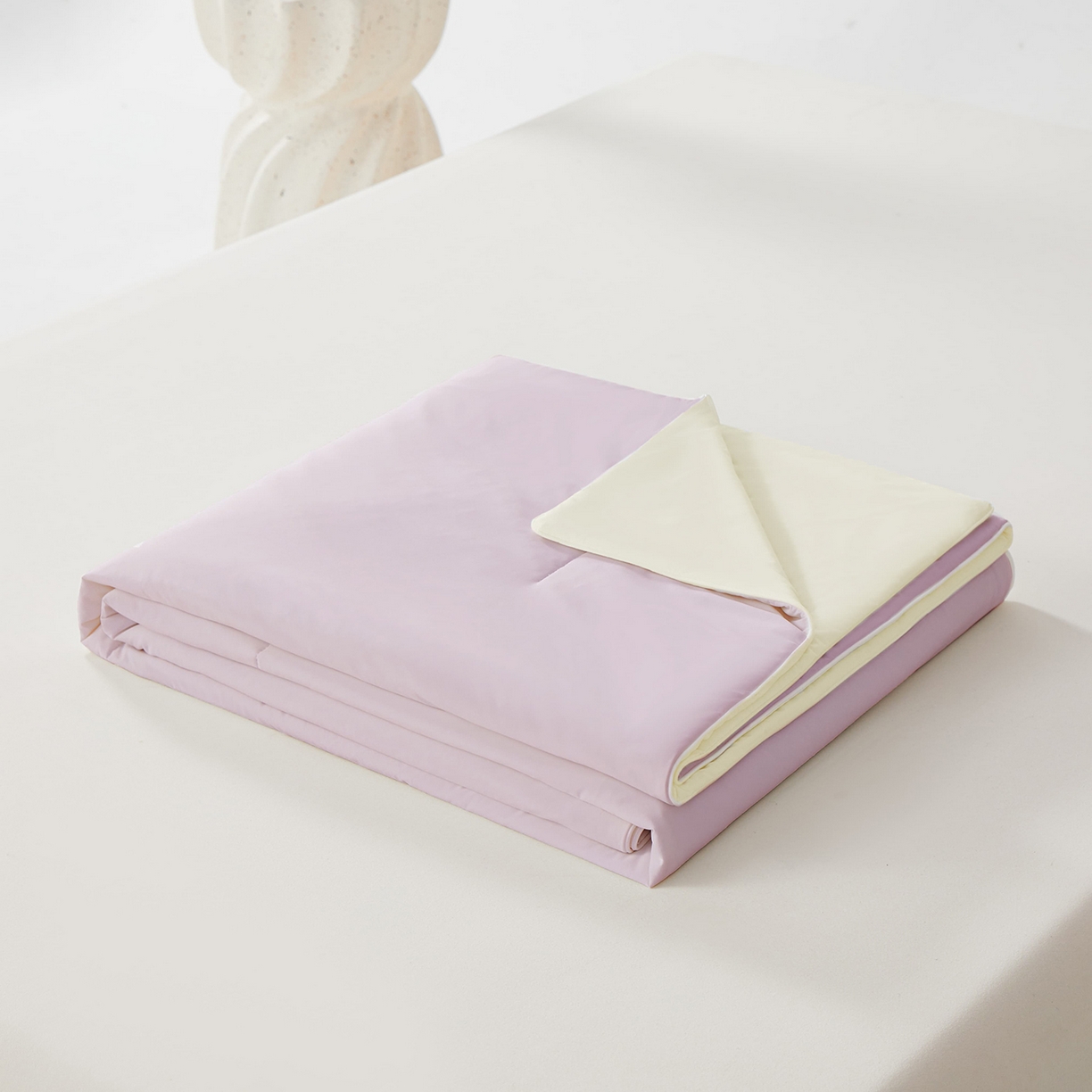 大吉 2026新款纯色锦氨系列夏被被子被芯 紫+奶白