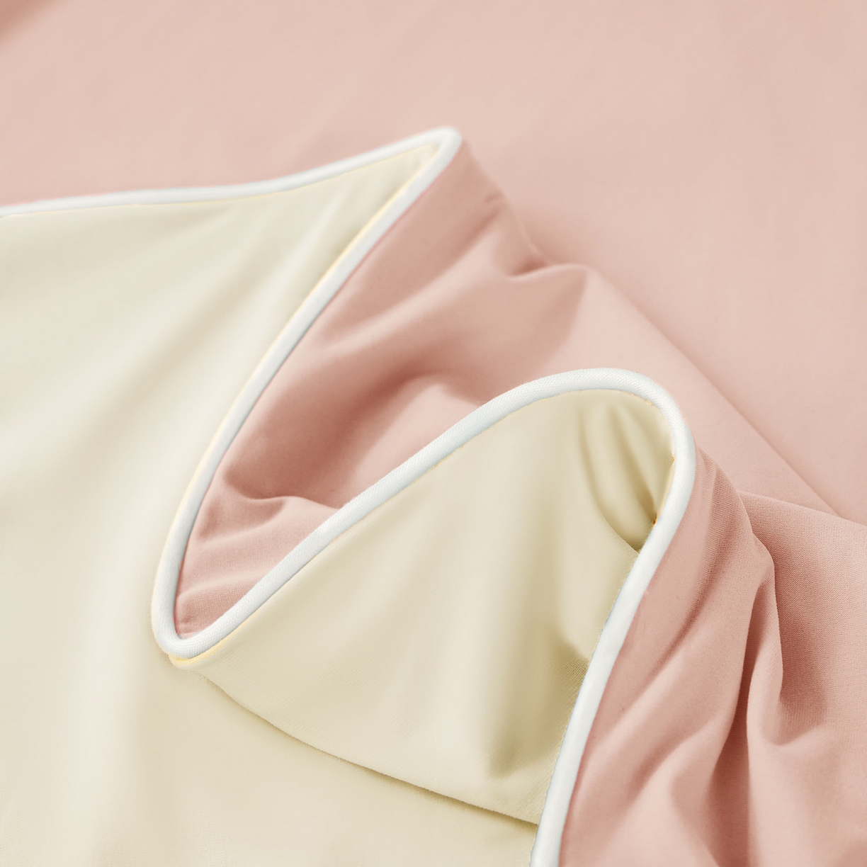 91家纺网 家纺一手货源 找家纺 大吉 2026新款纯色锦氨系列夏被被子被芯 粉+奶白