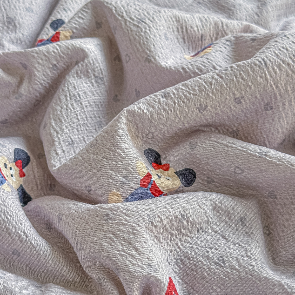 91家纺网 家纺一手货源 找家纺 晓时候 2026新款皱皱纱大豆夏被夏凉被空调被 小蓝狗