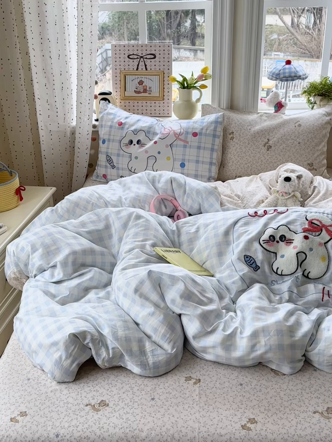 91家纺网 家纺一手货源 找家纺 （总）乐童家纺 2026新款13370全棉纯棉毛巾绣呆萌系列四件套第二波