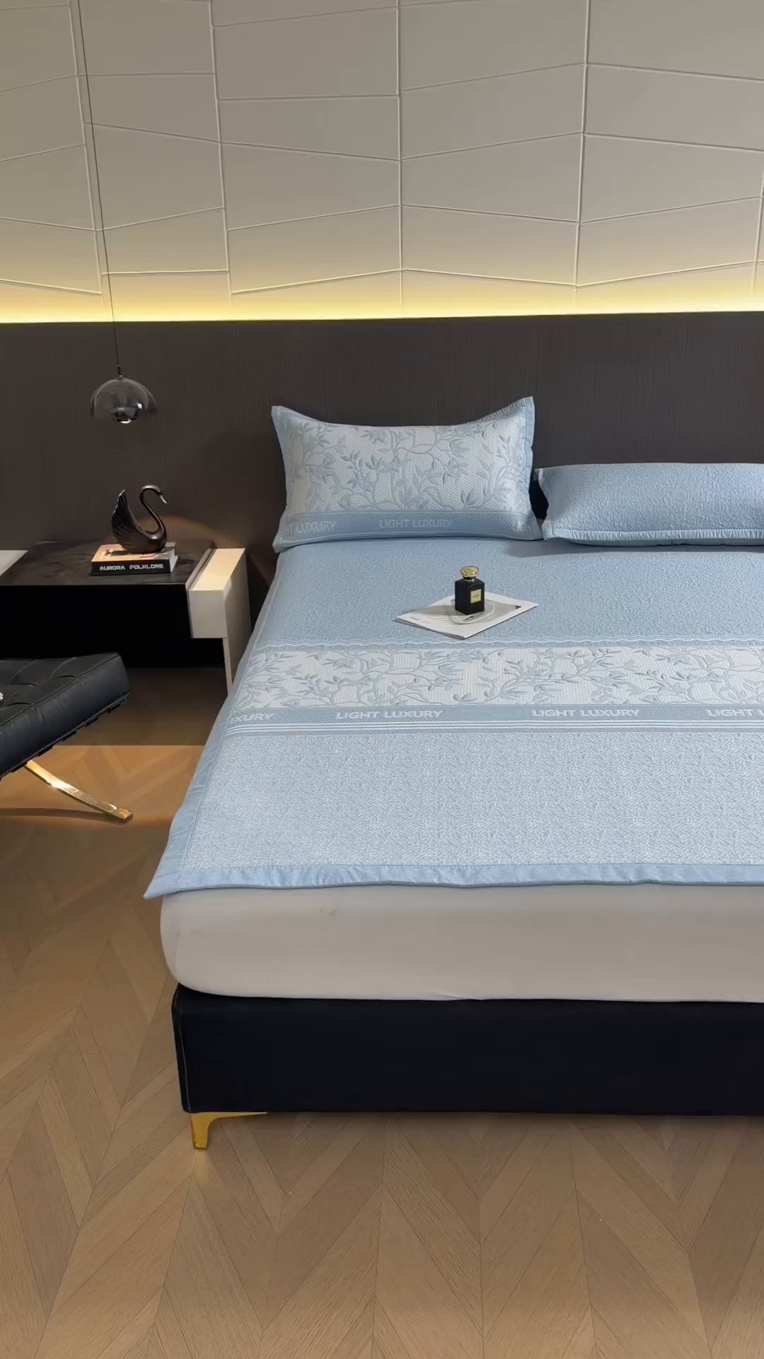 91家纺网 家纺一手货源 找家纺 （总）慕木家纺 2026新款高端复合三明治PE乙纶提花610克冰豆豆凉席欧洛菲系列（提供买家秀）