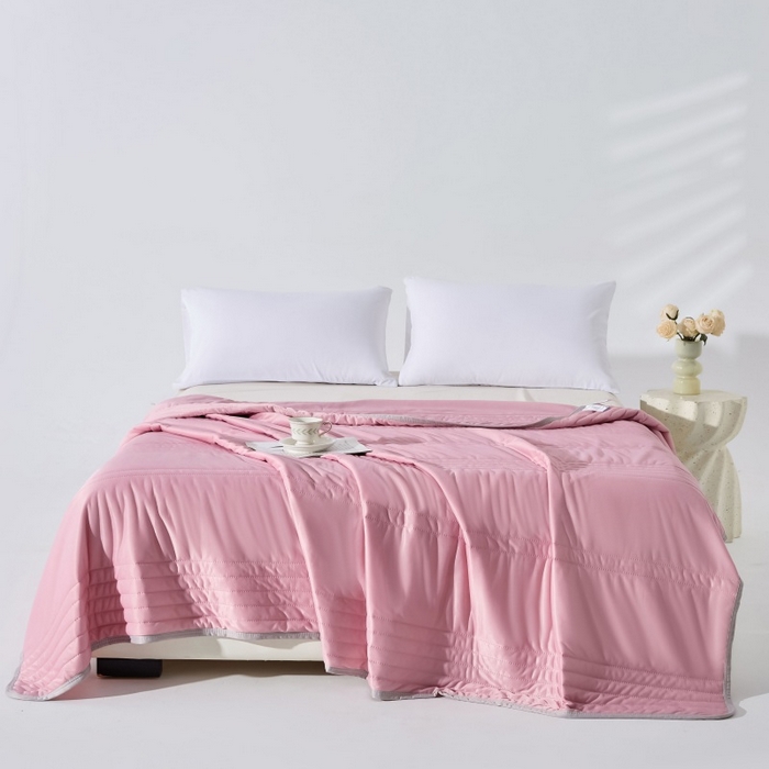 91家纺网 家纺一手货源 找家纺 （总）天之悦家纺 2026跨境外贸可机洗水洗A类夏被冰淇淋凉感丝空调被子被芯夏凉被