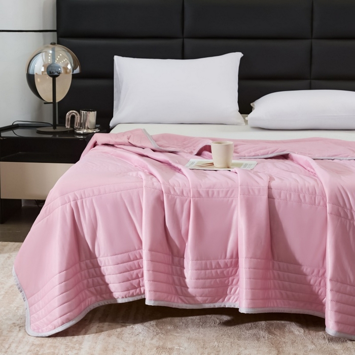 91家纺网 家纺一手货源 找家纺 （总）天之悦家纺 2026跨境外贸可机洗水洗A类夏被冰淇淋凉感丝空调被子被芯夏凉被