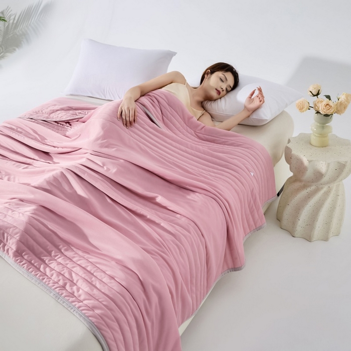 91家纺网 家纺一手货源 找家纺 （总）天之悦家纺 2026跨境外贸可机洗水洗A类夏被冰淇淋凉感丝空调被子被芯夏凉被