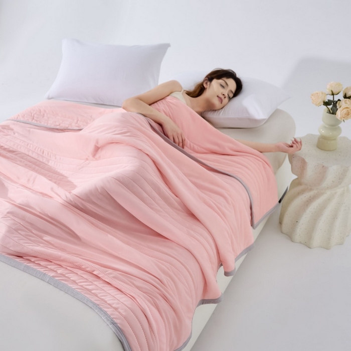 91家纺网 家纺一手货源 找家纺 （总）天之悦家纺 2026跨境外贸可机洗水洗A类夏被冰淇淋凉感丝空调被子被芯夏凉被