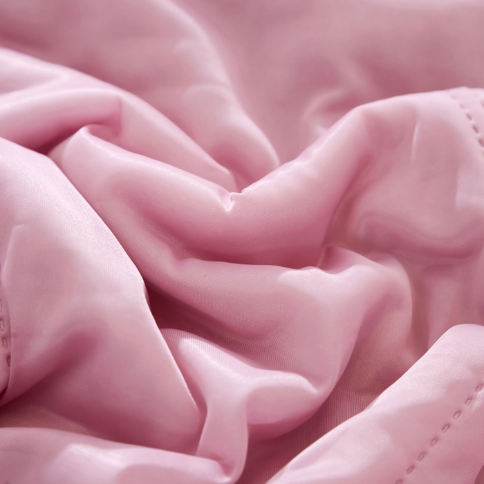 91家纺网 家纺一手货源 找家纺 天之悦家纺 2026跨境外贸可机洗水洗A类夏被冰淇淋凉感丝空调被子被芯夏凉被 豆沙色（条纹款）