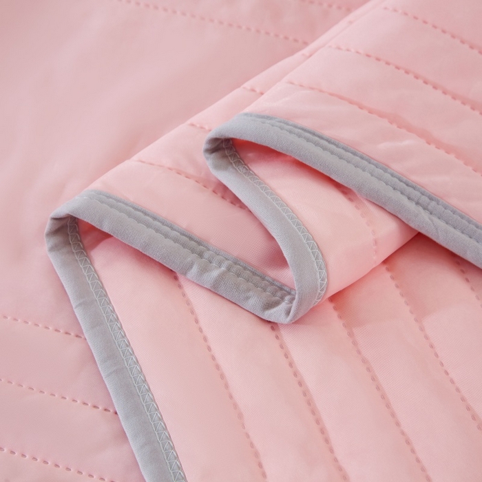 91家纺网 家纺一手货源 找家纺 天之悦家纺 2026跨境外贸可机洗水洗A类夏被冰淇淋凉感丝空调被子被芯夏凉被 粉玉色（条纹款）