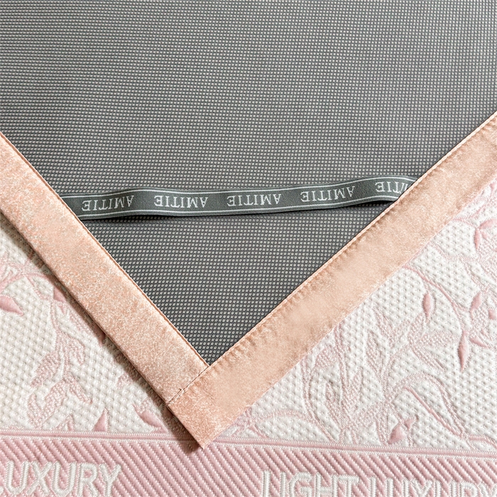 91家纺网 家纺一手货源 找家纺 慕木家纺 2026新款高端复合三明治PE乙纶提花610克冰豆豆凉席欧洛菲系列（提供买家秀） 欧洛菲-粉床席款