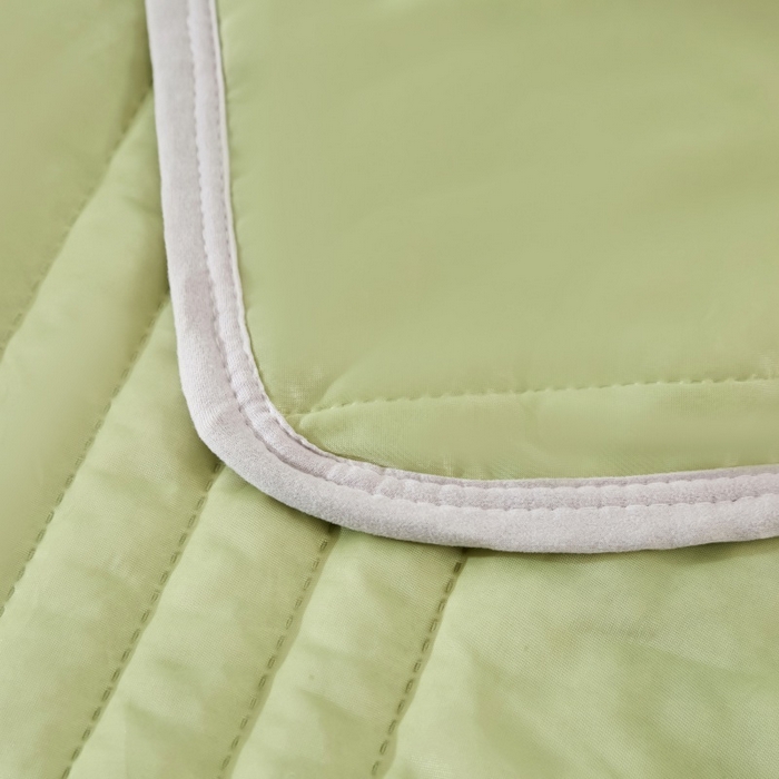 91家纺网 家纺一手货源 找家纺 天之悦家纺 2026跨境外贸可机洗水洗A类夏被冰淇淋凉感丝空调被子被芯夏凉被 果绿（条纹款）