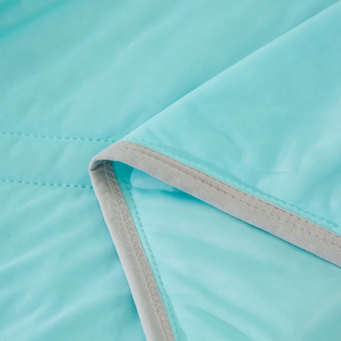 91家纺网 家纺一手货源 找家纺 天之悦家纺 2026跨境外贸可机洗水洗A类夏被冰淇淋凉感丝空调被子被芯夏凉被 湖绿色（条纹款）