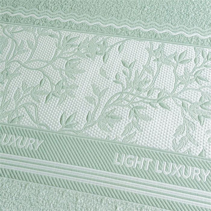 91家纺网 家纺一手货源 找家纺 慕木家纺 2026新款高端复合三明治PE乙纶提花610克冰豆豆凉席欧洛菲系列（提供买家秀） 欧洛菲-绿床席款