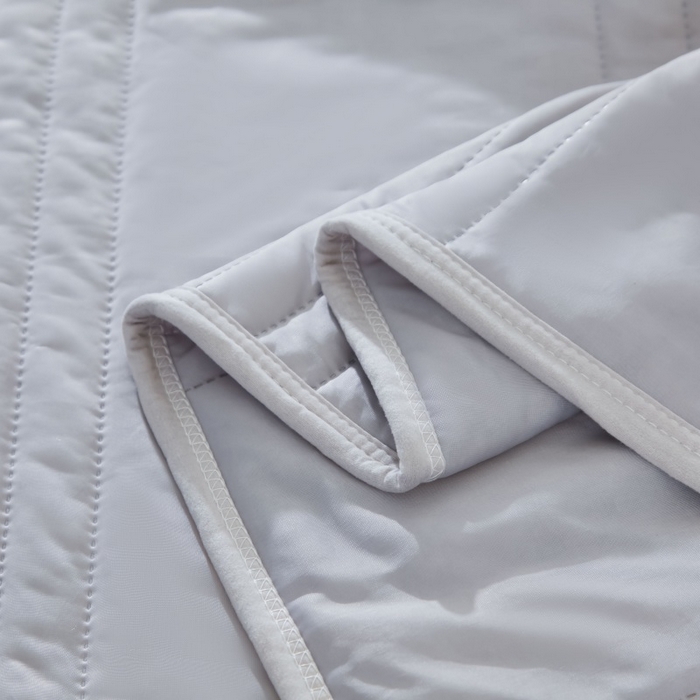 91家纺网 家纺一手货源 找家纺 天之悦家纺 2026跨境外贸可机洗水洗A类夏被冰淇淋凉感丝空调被子被芯夏凉被 浅灰（条纹款）