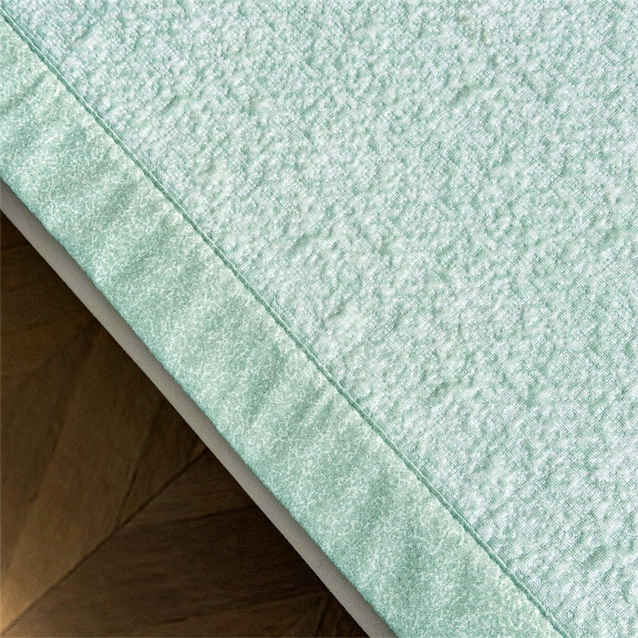 91家纺网 家纺一手货源 找家纺 慕木家纺 2026新款高端复合三明治PE乙纶提花610克冰豆豆凉席欧洛菲系列（提供买家秀） 欧洛菲-绿床席款