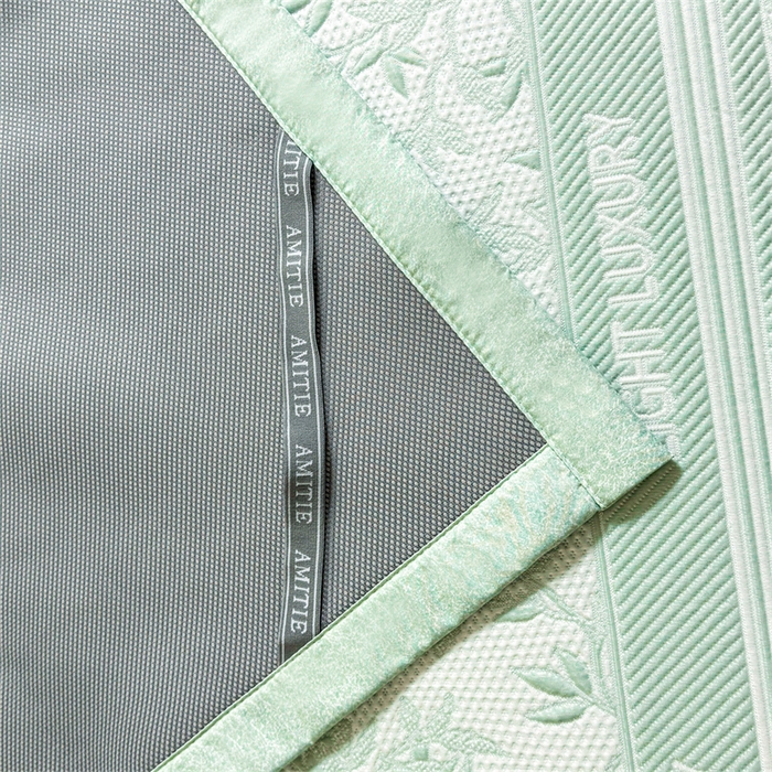 91家纺网 家纺一手货源 找家纺 慕木家纺 2026新款高端复合三明治PE乙纶提花610克冰豆豆凉席欧洛菲系列（提供买家秀） 欧洛菲-绿床席款