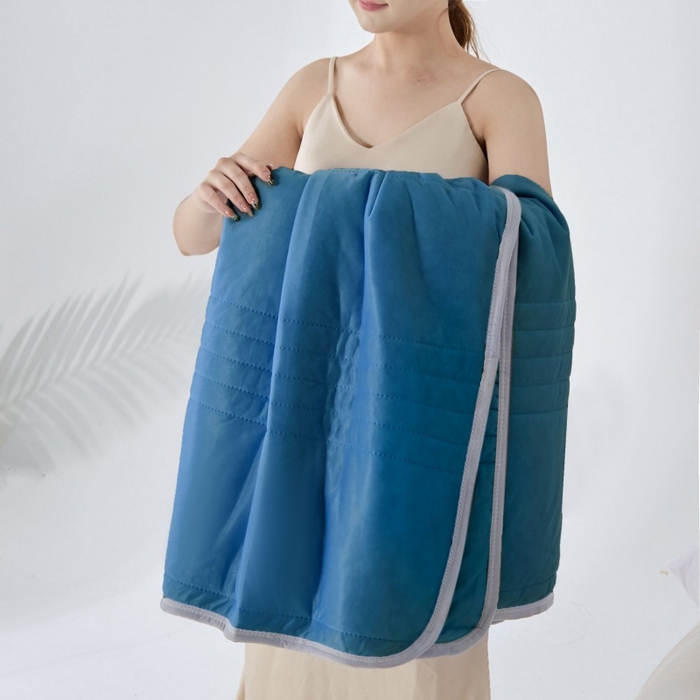 91家纺网 家纺一手货源 找家纺 天之悦家纺 2026跨境外贸可机洗水洗A类夏被冰淇淋凉感丝空调被子被芯夏凉被 深空蓝（条纹款）