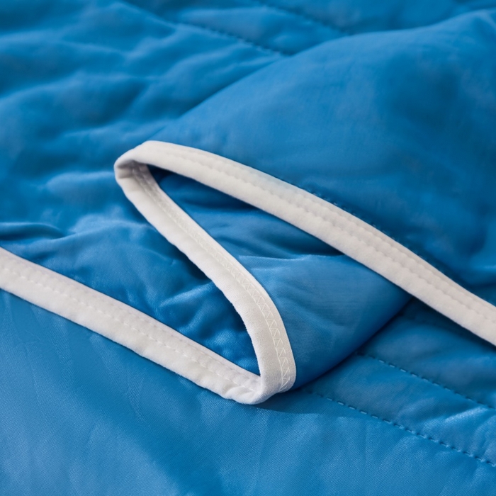 91家纺网 家纺一手货源 找家纺 天之悦家纺 2026跨境外贸可机洗水洗A类夏被冰淇淋凉感丝空调被子被芯夏凉被 深空蓝（条纹款）