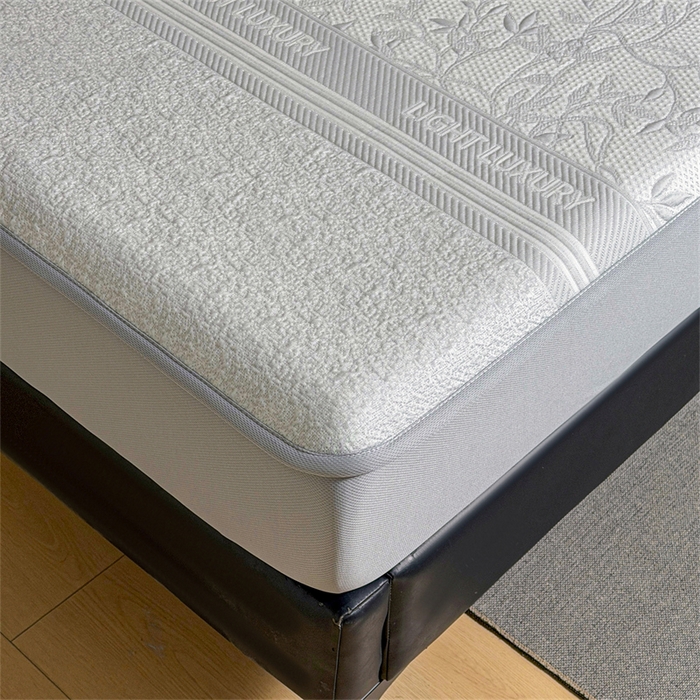 91家纺网 家纺一手货源 找家纺 慕木家纺 2026新款高端复合三明治PE乙纶提花610克冰豆豆凉席欧洛菲系列（提供买家秀） 欧洛菲-灰床笠款