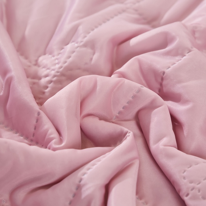 91家纺网 家纺一手货源 找家纺 天之悦家纺 2026跨境外贸可机洗水洗A类夏被冰淇淋凉感丝空调被子被芯夏凉被 豆沙色配灰色（花纹款）