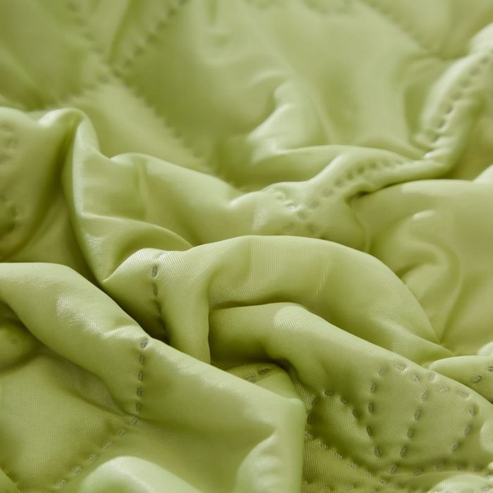 91家纺网 家纺一手货源 找家纺 天之悦家纺 2026跨境外贸可机洗水洗A类夏被冰淇淋凉感丝空调被子被芯夏凉被 果绿色配灰色（花纹款）