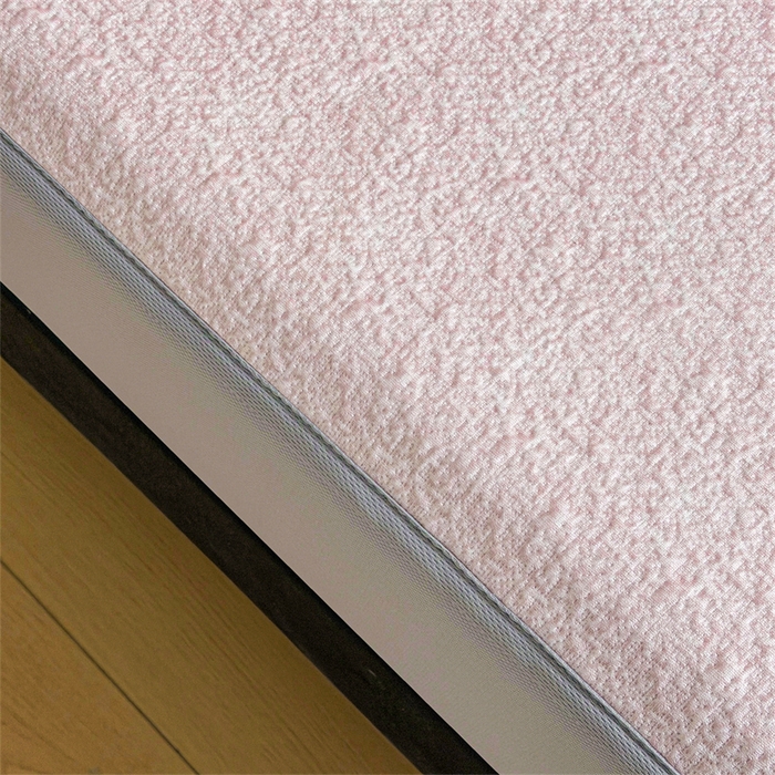 91家纺网 家纺一手货源 找家纺 慕木家纺 2026新款高端复合三明治PE乙纶提花610克冰豆豆凉席欧洛菲系列（提供买家秀） 欧洛菲-粉床笠款