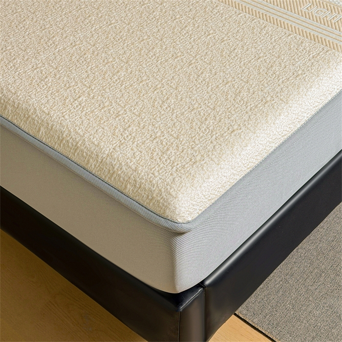 91家纺网 家纺一手货源 找家纺 慕木家纺 2026新款高端复合三明治PE乙纶提花610克冰豆豆凉席欧洛菲系列（提供买家秀） 欧洛菲-卡其床笠款