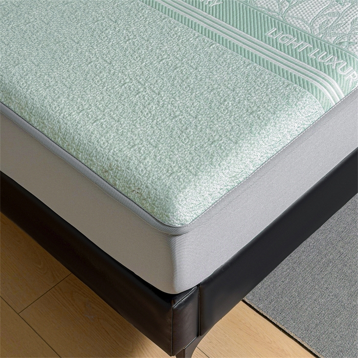 91家纺网 家纺一手货源 找家纺 慕木家纺 2026新款高端复合三明治PE乙纶提花610克冰豆豆凉席欧洛菲系列（提供买家秀） 欧洛菲-绿床笠款