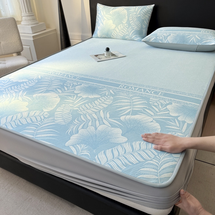 91家纺网 家纺一手货源 找家纺 （总）席佬大 2026新款cool凉感PE肌理纹莫奈冰丝抗菌凉席席子系列