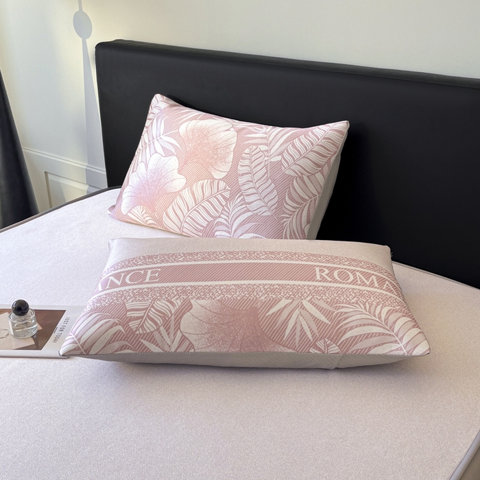 91家纺网 家纺一手货源 找家纺 席佬大 2026新款印花冰丝凉席席子 床笠款-蜜桃粉