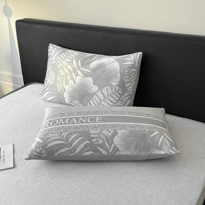 91家纺网 家纺一手货源 找家纺 席佬大 2026新款印花冰丝凉席席子 床笠款-月光灰