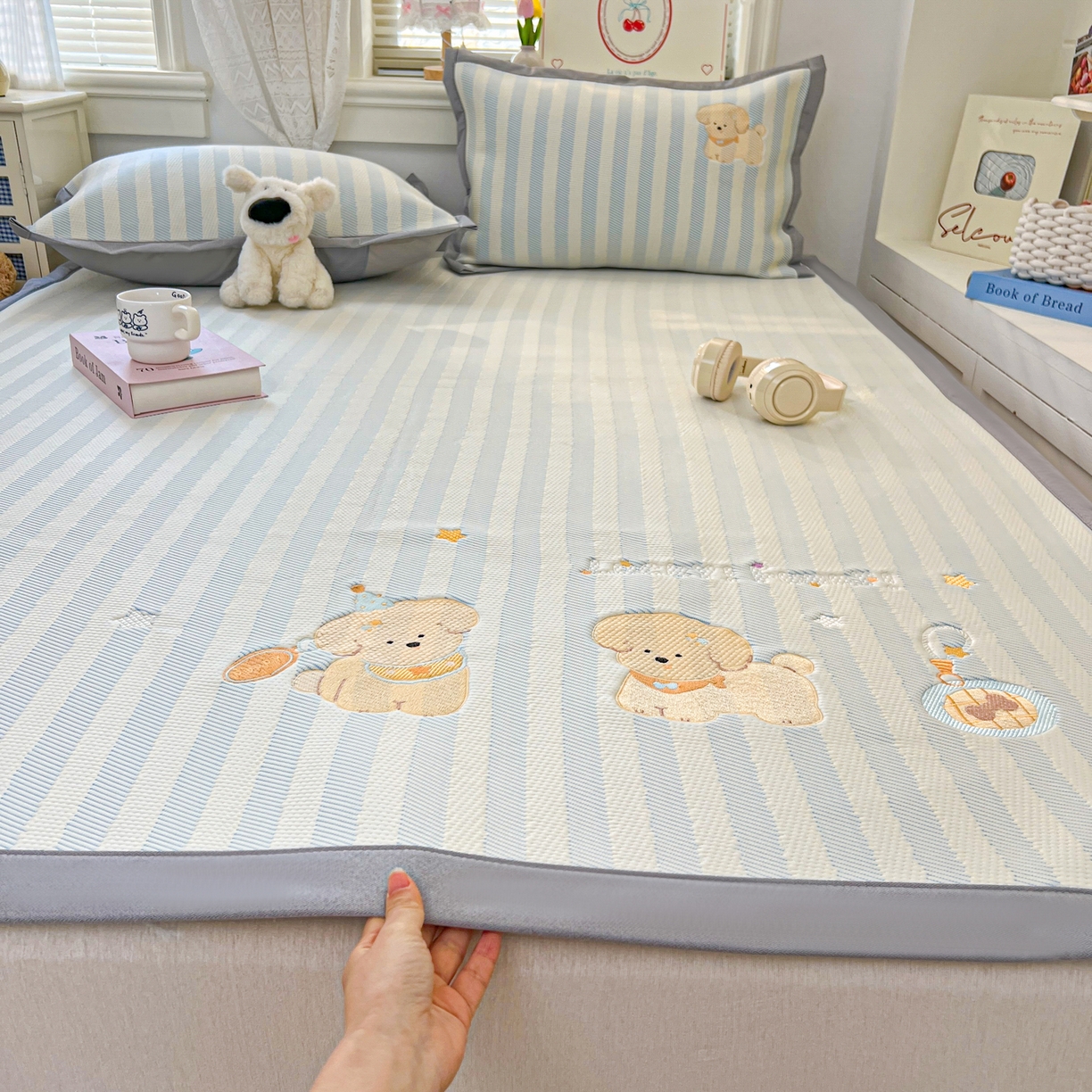 91家纺网 家纺一手货源 找家纺 （总）川悦生活 2026新款凉感提花绣花豆豆席