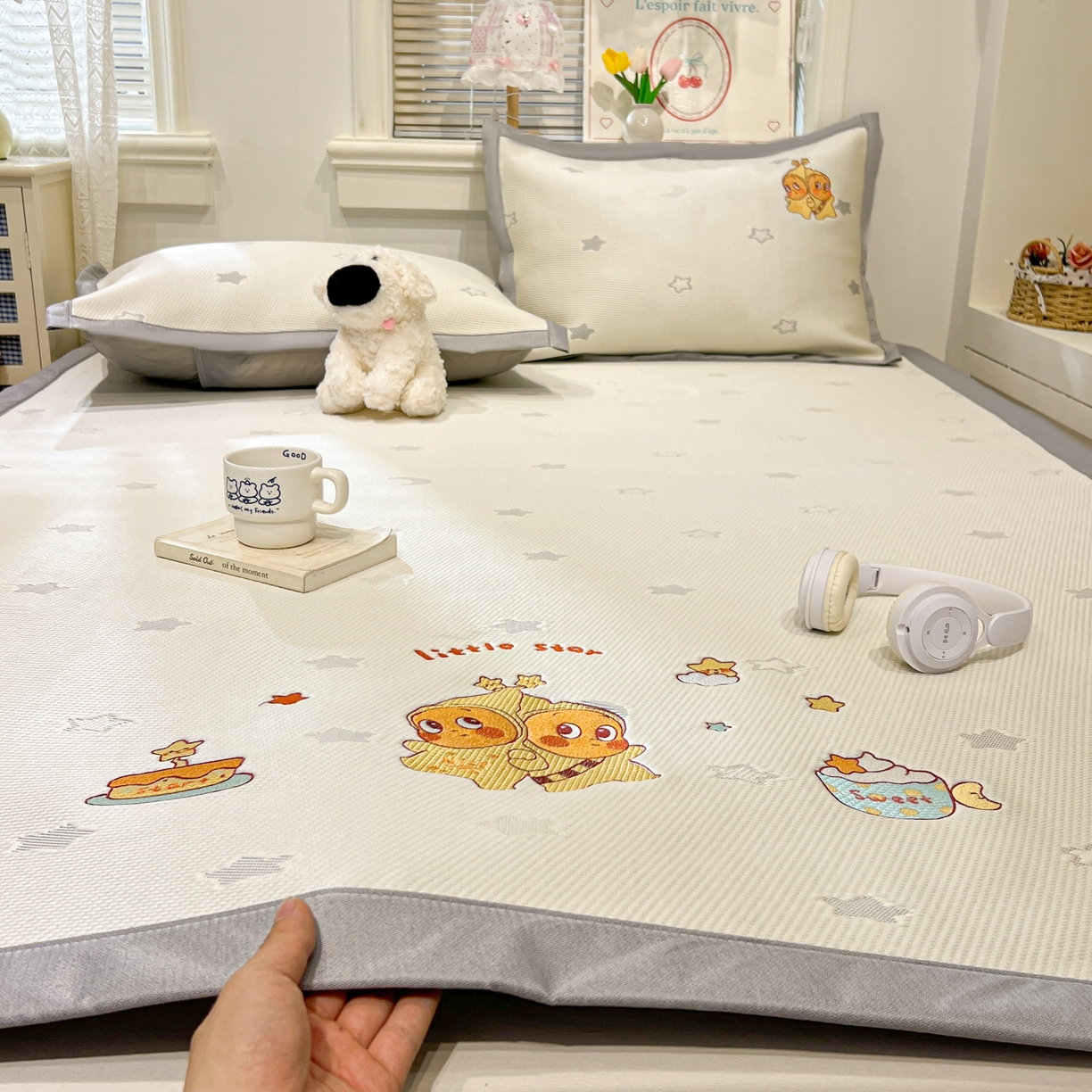 91家纺网 家纺一手货源 找家纺 （总）川悦生活 2026新款凉感提花绣花豆豆席