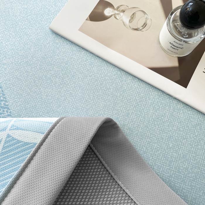 91家纺网 家纺一手货源 找家纺 席佬大 2026新款印花冰丝凉席席子 凉席款-天空蓝