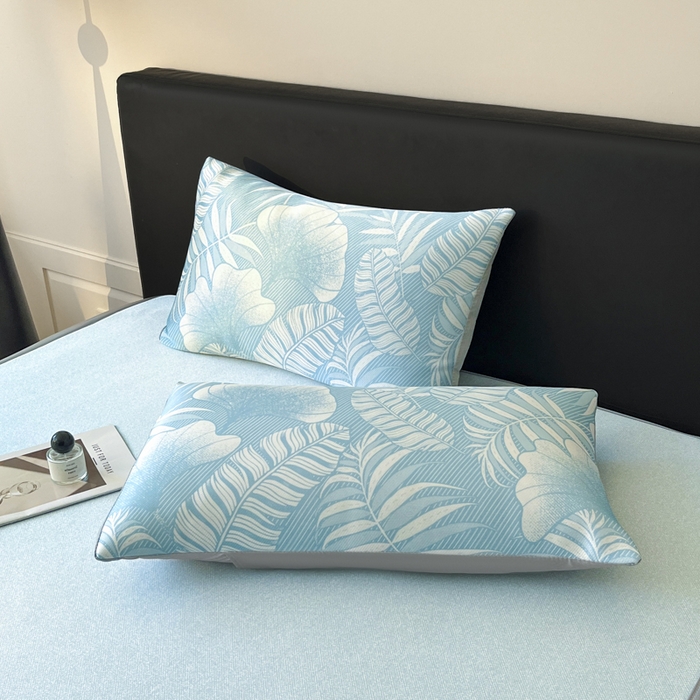 91家纺网 家纺一手货源 找家纺 席佬大 2026新款印花冰丝凉席席子 凉席款-天空蓝