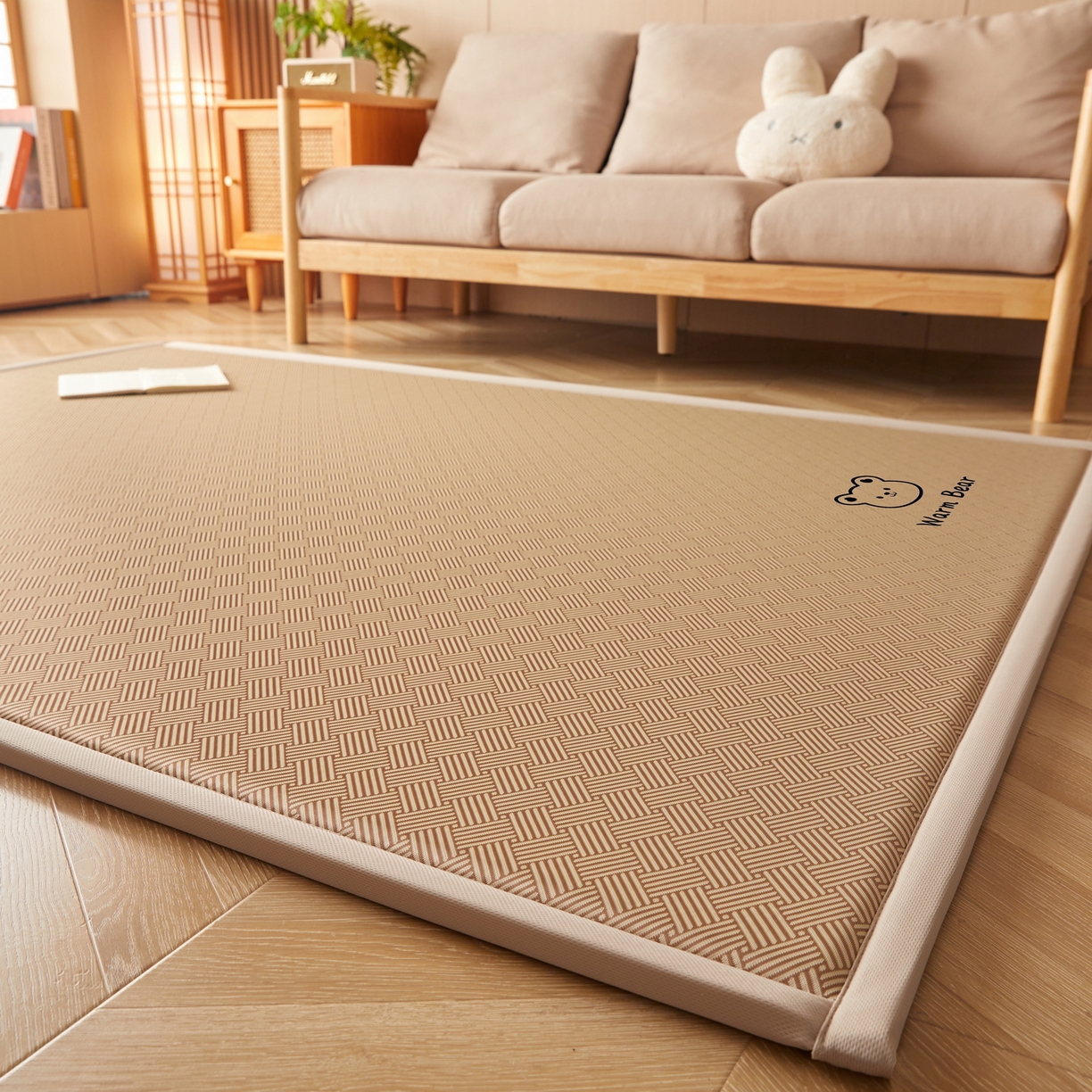 91家纺网 家纺一手货源 找家纺 （总）喜她床垫 2026新款纯色凉感冰丝地垫 时尚凉席地垫床垫（厚度1.5cm）